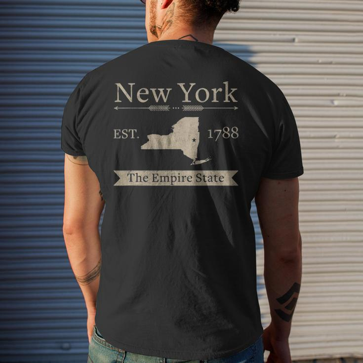 The Empire State &8211 New York Home State Men's Back Print T-shirt Gifts for Him