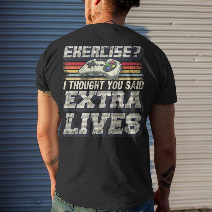 Extra Lives Video Game Controller Retro Gamer Boys V10 Men's T-shirt Back Print Gifts for Him