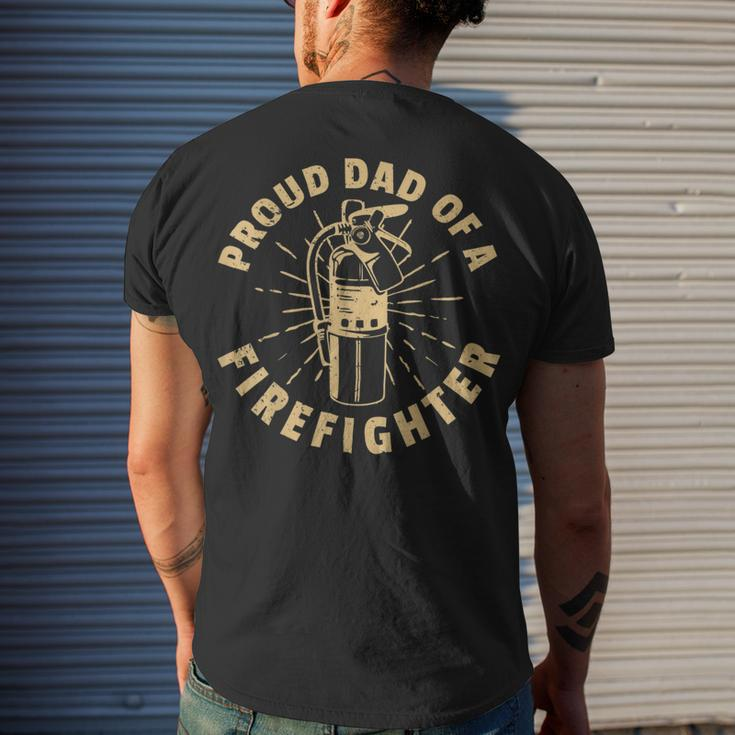 Firefighter Proud Dad Of A Firefighter V2 Men's T-shirt Back Print Gifts for Him