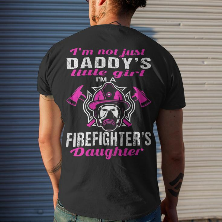 Firefighter Proud Daughter Of Firefighter Dad Firemans Girl Men's T-shirt Back Print Gifts for Him