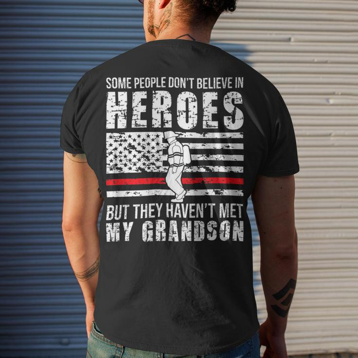 Firefighter Proud Fireman Grandpa Of A Firefighter Grandpa V2 Men's T-shirt Back Print Gifts for Him