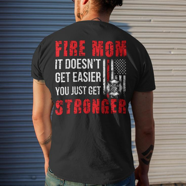 Firefighter Proud Firefighter Mom Fire Mom Of A Fireman Mother Men's T-shirt Back Print Gifts for Him