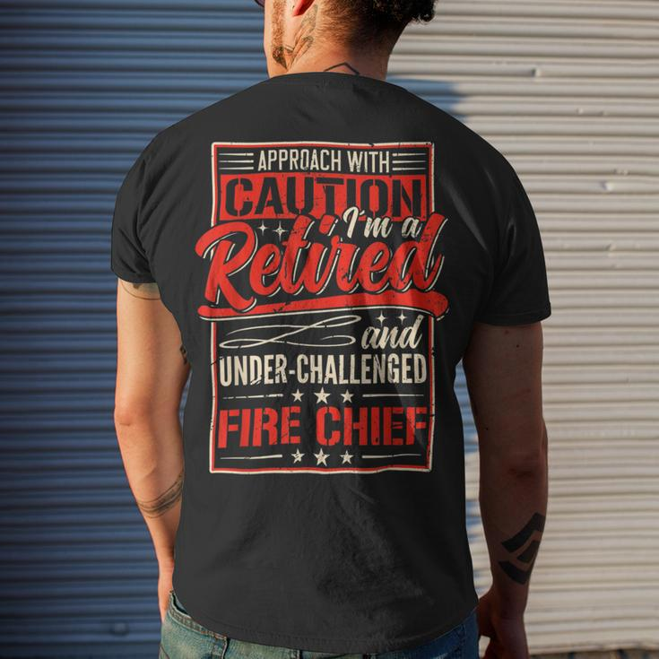 Firefighter Retired Fire Chief Firefighter Retirement 2022 Dad Grandpa V2 Men's T-shirt Back Print Gifts for Him