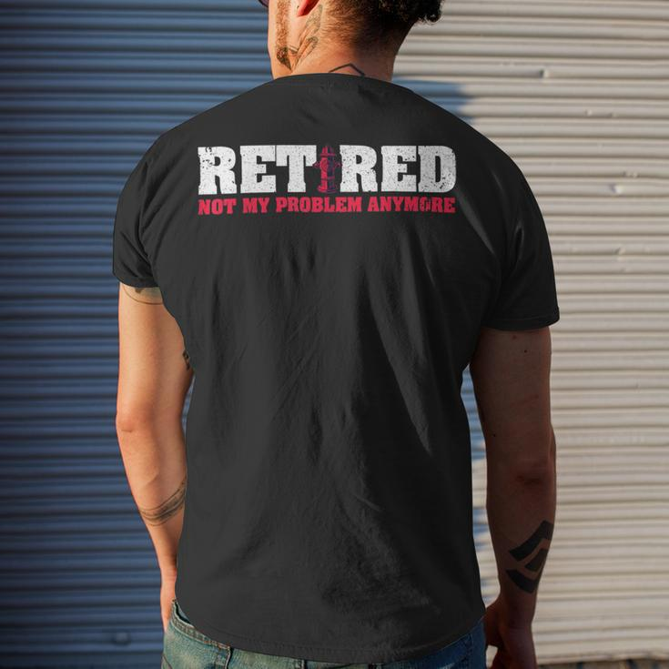 Firefighter Retirement Retired Fireman Firefighter V2 Men's T-shirt Back Print Gifts for Him