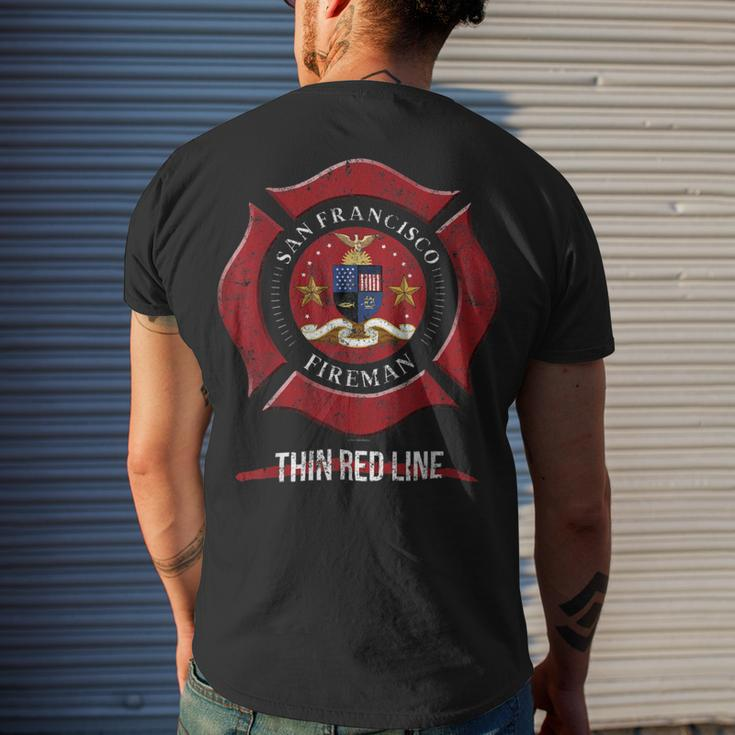 Firefighter San Francisco California San Francisco Firefighter Shi Men's T-shirt Back Print Gifts for Him