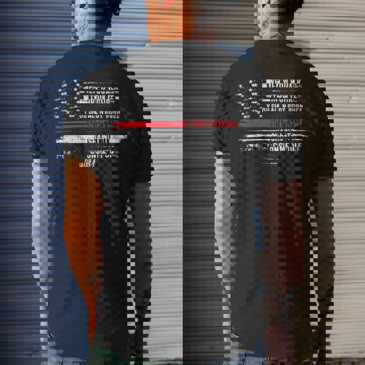 Firefighter Thin Red Line Firefighter Bible Verse Isaiah 432 Us Flag ...