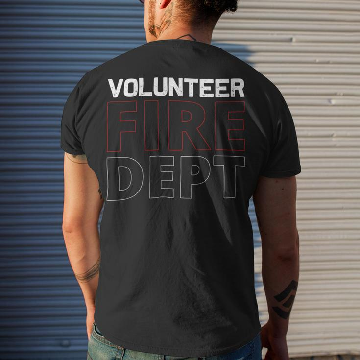 Firefighter Volunteer Firefighter Fire Rescue Department Fireman Men's T-shirt Back Print Gifts for Him
