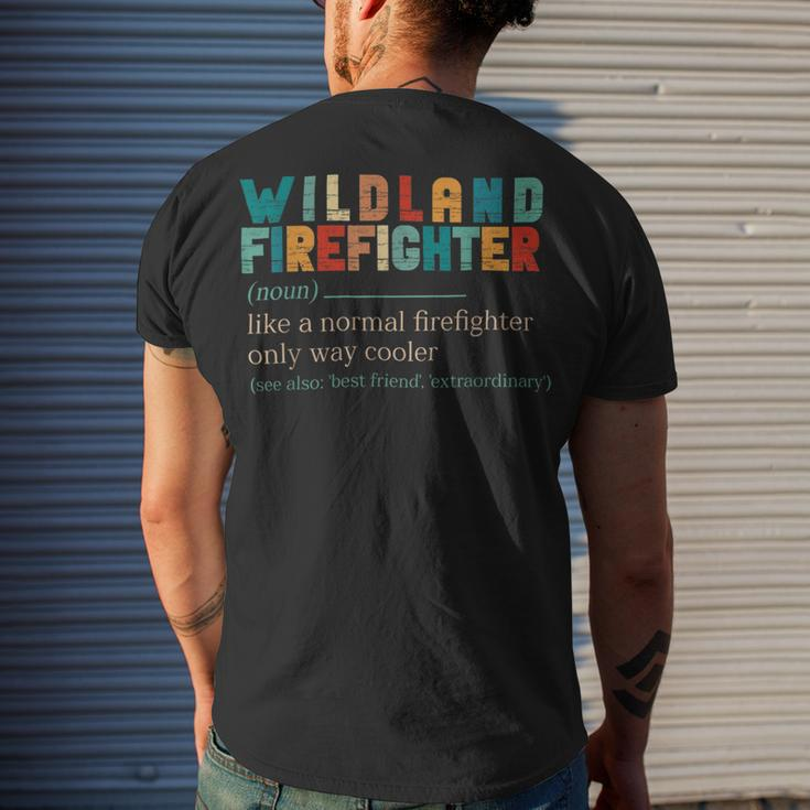 Firefighter Wildland Fire Rescue Department Wildland Firefighter V2 Men's T-shirt Back Print Gifts for Him