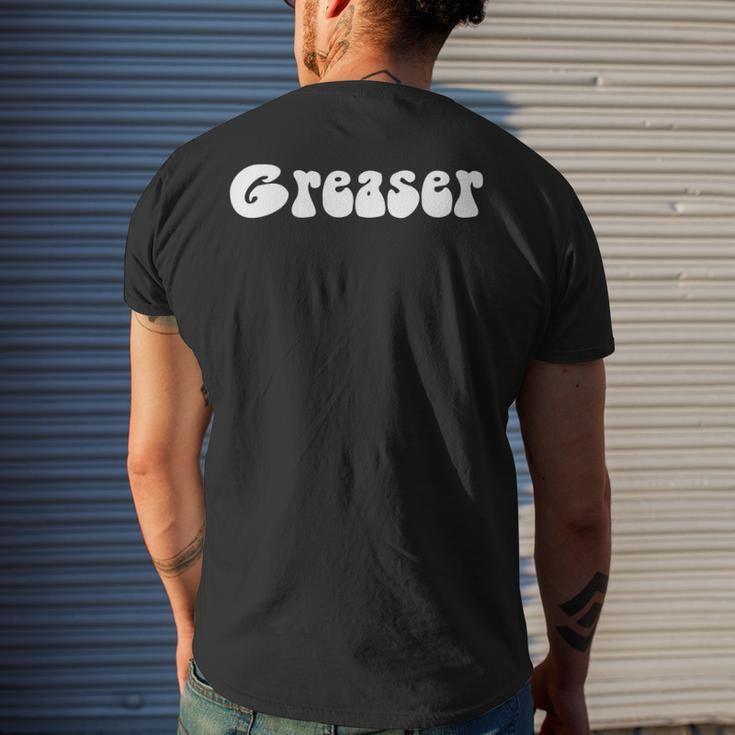 Fun Retro 1950&8217S Vintage Greaser White Text Men's Back Print T-shirt Gifts for Him