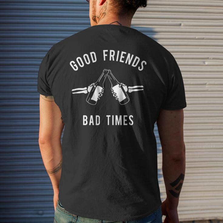 Good Friends Bad Times Drinking Buddy Men's Back Print T-shirt Gifts for Him