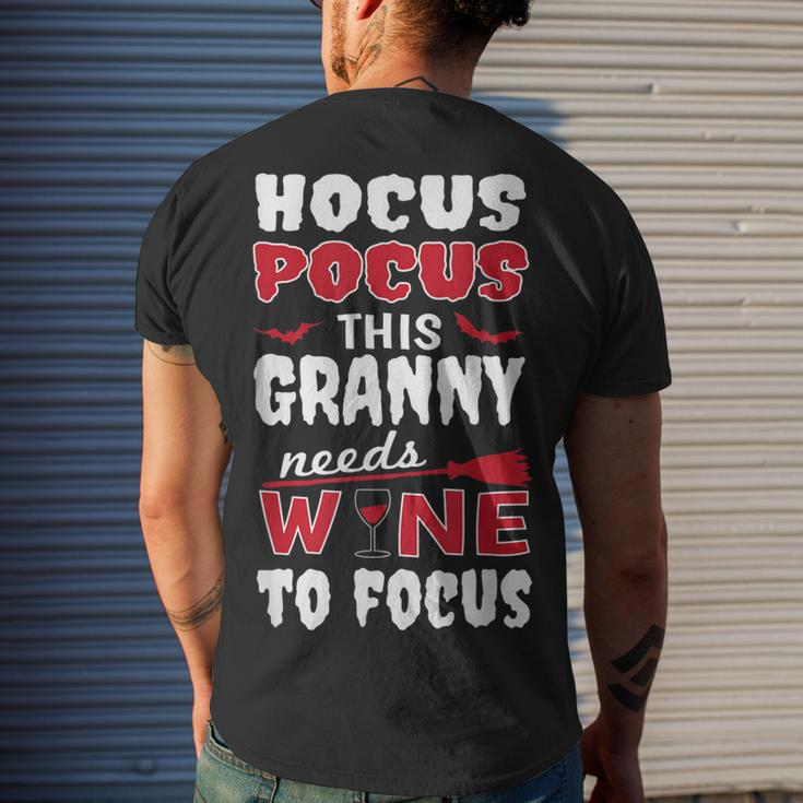 Granny Hocus Pocus Wine Halloween Men's T-shirt Back Print Gifts for Him