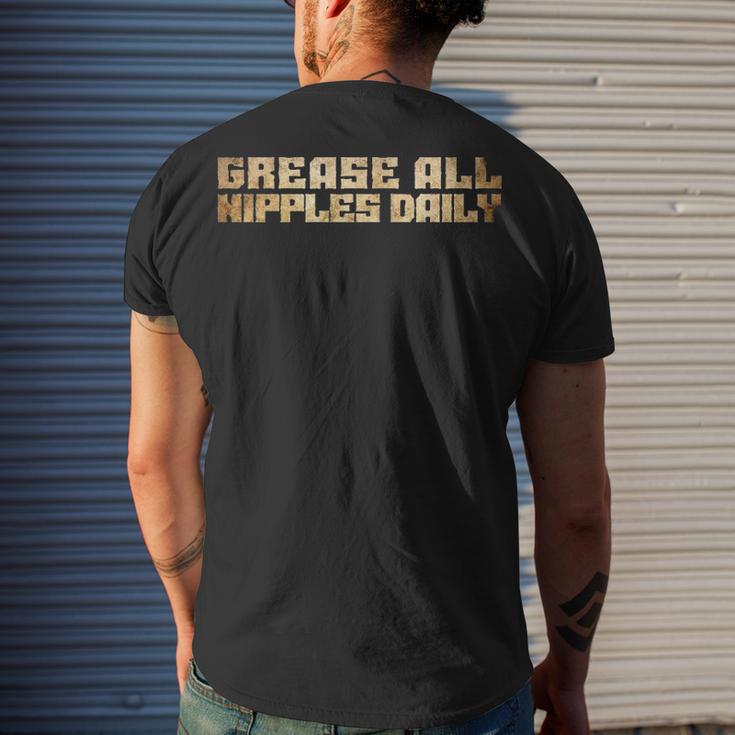 Greace Stuff Grease All Daily Men's Crewneck Short Sleeve Back Print T-shirt - Seseable