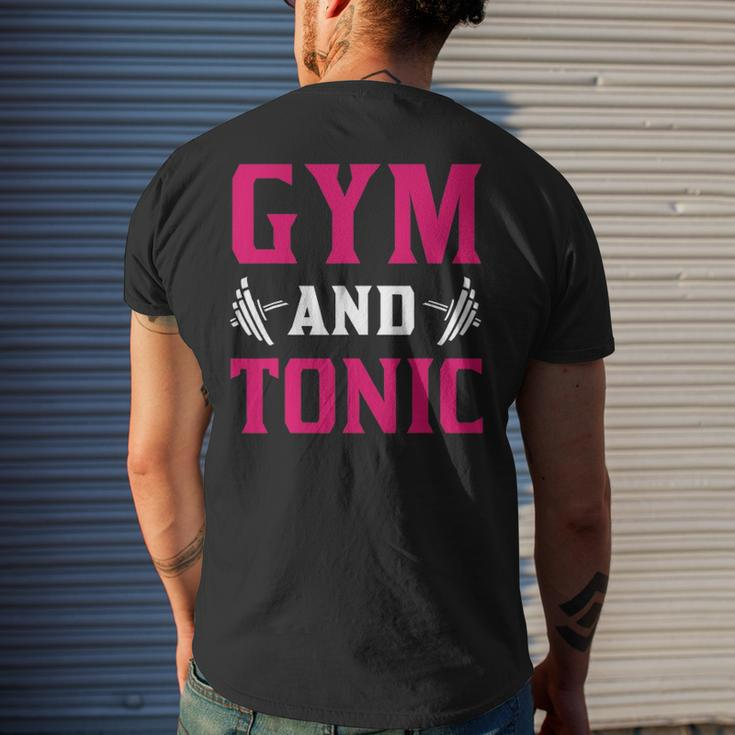 Gym And Tonic Workout Exercise Training Men's Back Print T-shirt Gifts for Him
