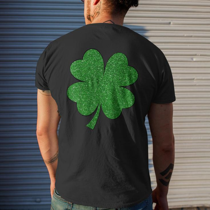 Happy Clover St Patricks Day Irish Shamrock St Pattys Day Men's T-shirt Back Print Gifts for Him