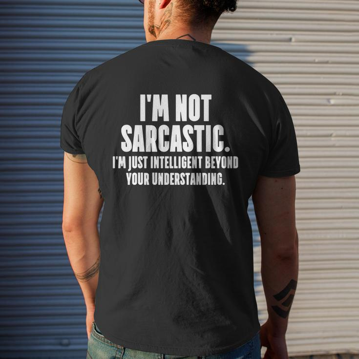 Im Not Sarcastic Funny Tshirt Men's Crewneck Short Sleeve Back Print T-shirt Funny Gifts