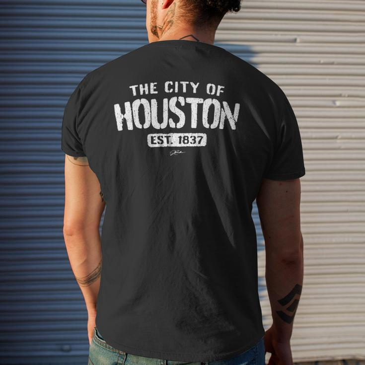 Jcombs Houston Texas Lone Star State Men's Back Print T-shirt Gifts for Him