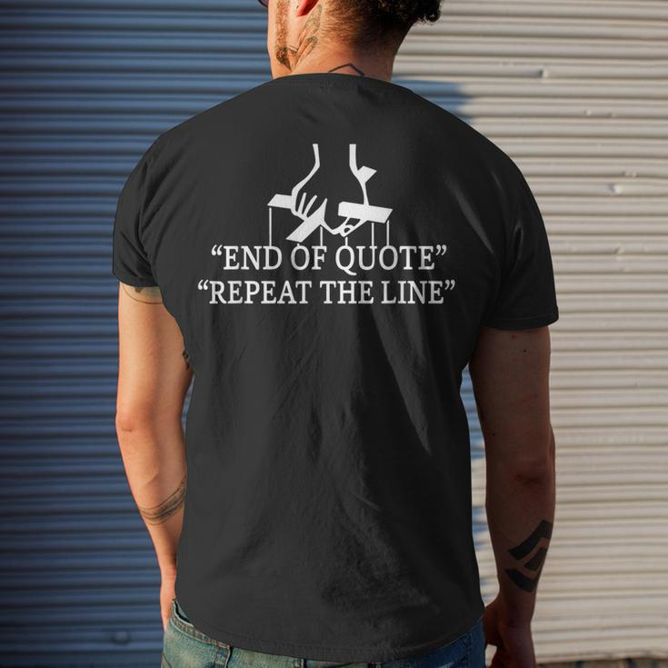 Joe End Of Quote Repeat The Line V3 Men's T-shirt Back Print Gifts for Him