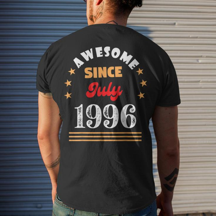 July 1996 Birthday Awesome Since 1996 July Vintage Cool Men's T-shirt Back Print Gifts for Him