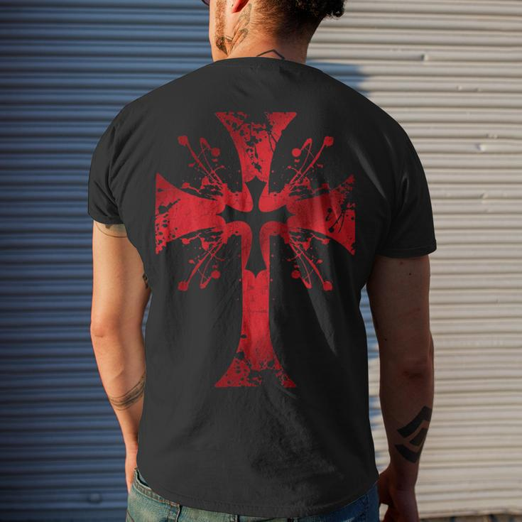 Knight TemplarShirt - The Warrior Of God Bloodstained Cross - Knight Templar Store Men's T-shirt Back Print Gifts for Him