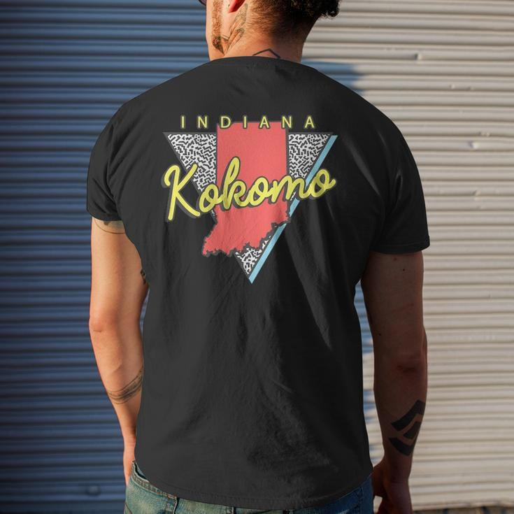 Kokomo Indiana Retro Triangle In City Men's Back Print T-shirt Gifts for Him