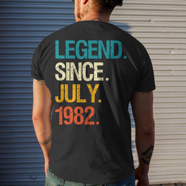 Legend Since July 1982 40 Year Old Bday 40Th Birthday Men's T-shirt Back Print Gifts for Him