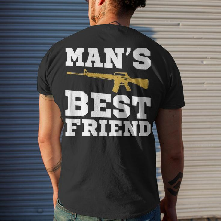Mans Best Friend V2 Men's Crewneck Short Sleeve Back Print T-shirt Gifts for Him