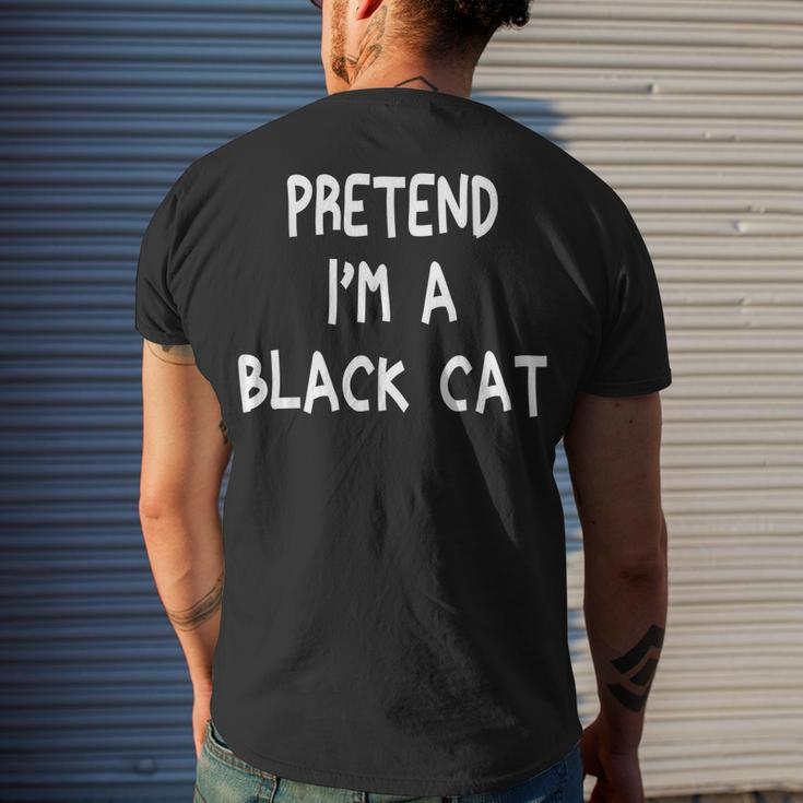 Pretend Im A Black Cat Halloween 2021 Lazy Men's T-shirt Back Print Gifts for Him