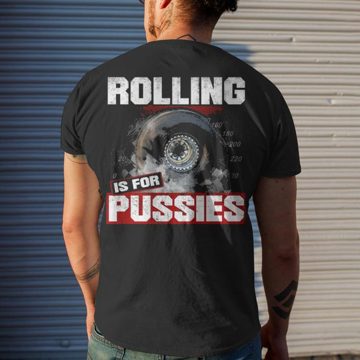 Rolling Is For Men's Crewneck Short Sleeve Back Print T-shirt Gifts for Him