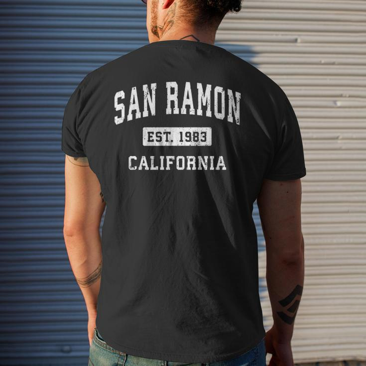 San Ramon California Ca Vintage Established Sports Men's Back Print T-shirt Gifts for Him