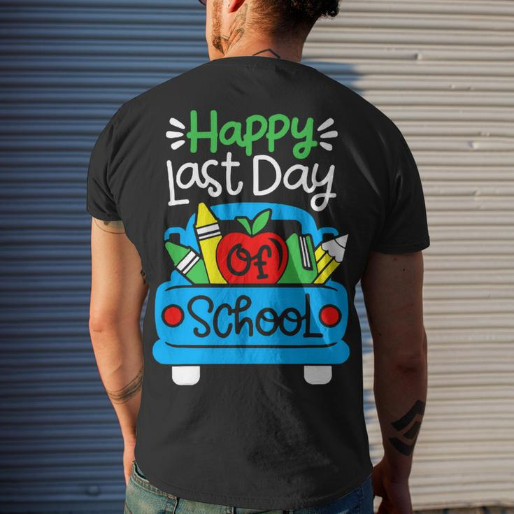 School Truck Shirts Happy Last Day Of School Teachers Kids Men's T-shirt Back Print Gifts for Him