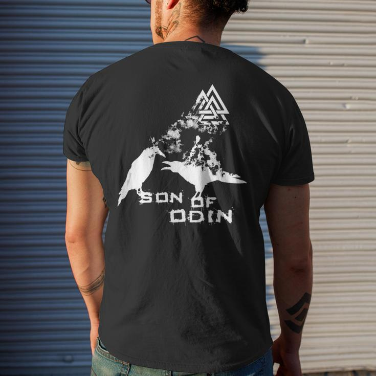 Son Of Odin Viking Odin&8217S Raven Norse Men's Back Print T-shirt Gifts for Him
