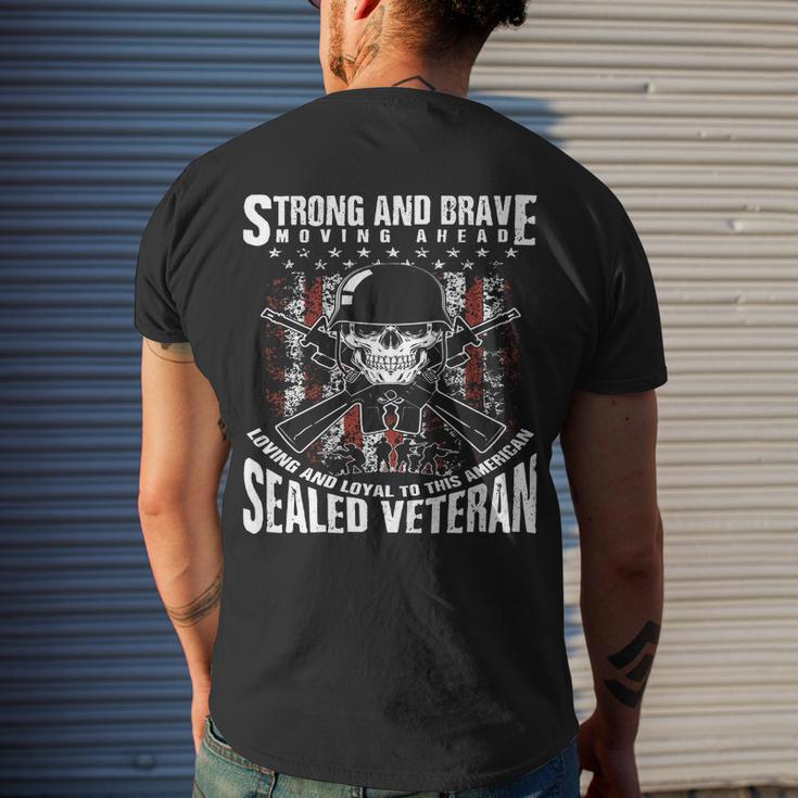 Strong And Brave Moving Ahead Men's T-shirt Back Print - Thegiftio