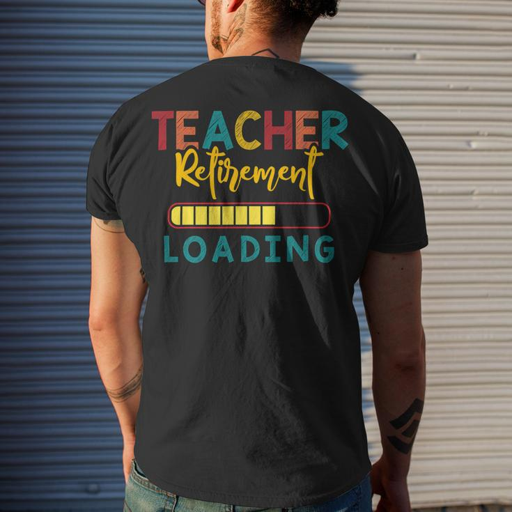 Teacher Retirement Loading - Vintage Retired Teacher Men's T-shirt Back Print Gifts for Him