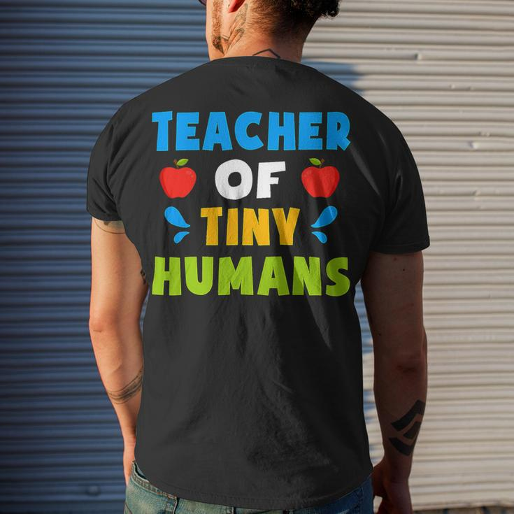 Teacher Of Tiny Humans Shirt Teacher Appreciation Day Cute Men's T-shirt Back Print Gifts for Him