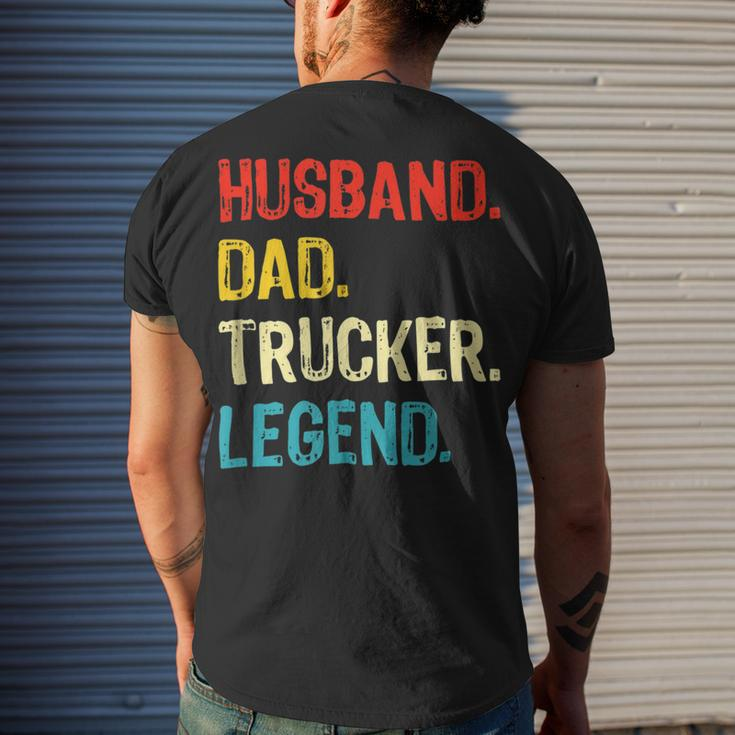Trucker Trucker Husband Dad Trucker Legend Truck Driver Trucker Men's T-shirt Back Print Gifts for Him