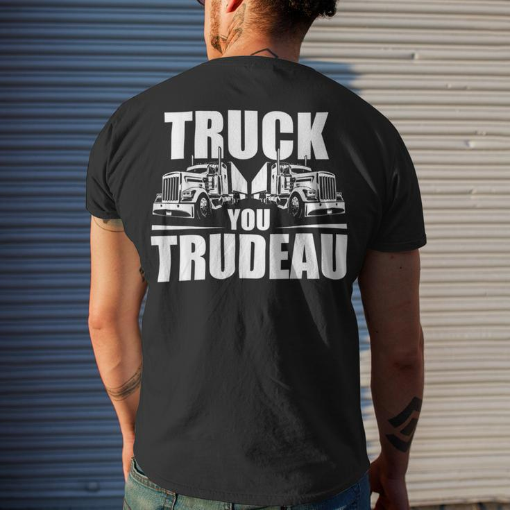 Trucker Truck You Trudeau Canadine Trucker Men's T-shirt Back Print Gifts for Him
