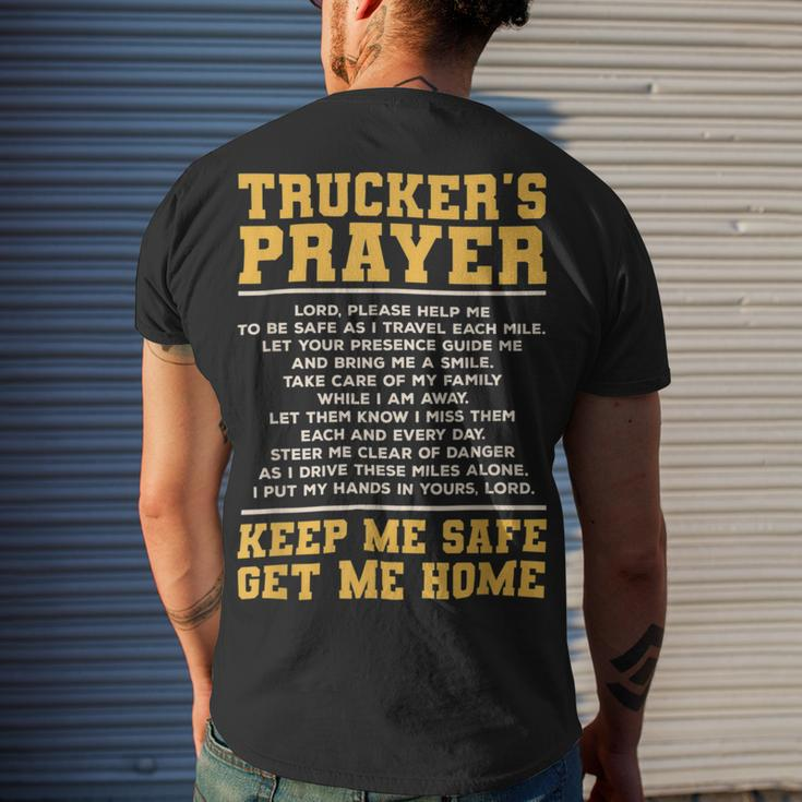 Trucker Truckers Prayer Truck Driving For A Trucker Men's T-shirt Back Print Gifts for Him