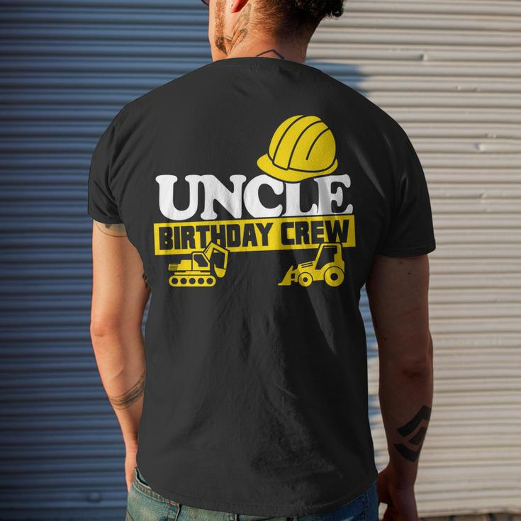 Uncle Birthday Crew Construction Party Men's T-shirt Back Print Gifts for Him