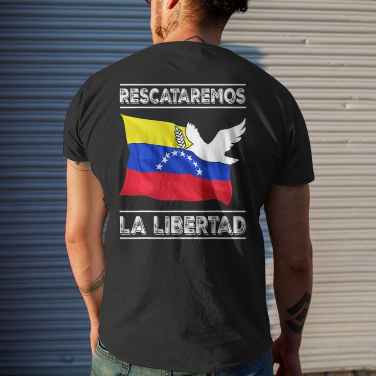 Venezuela Freedom Democracy Guaido La Libertad Men's Back Print T-shirt Gifts for Him