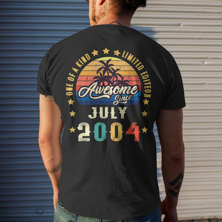 Vintage 18Th Birthday Awesome Since July 2004 Epic Legend Men's T-shirt Back Print Gifts for Him
