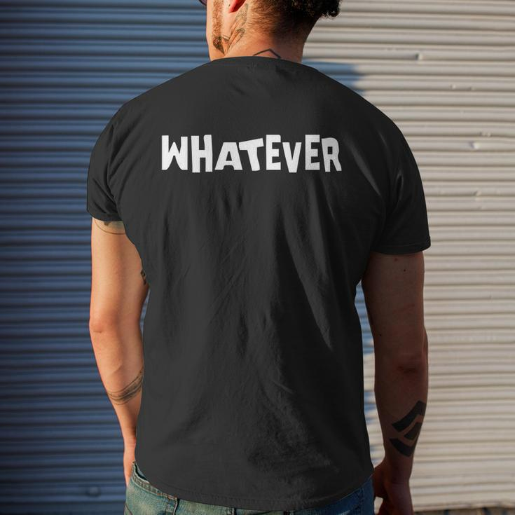 Whatever V2 Men's Crewneck Short Sleeve Back Print T-shirt Funny Gifts
