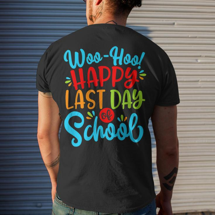 Woo Hoo Happy Last Day Of School Fun Teacher Student V2 Men's T-shirt Back Print Gifts for Him