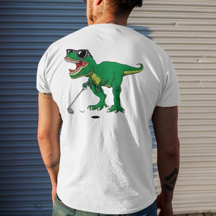 Cuterex Dinosaur Boys Golfing Lover Trex Dino Golf Men's Back Print T-shirt Gifts for Him