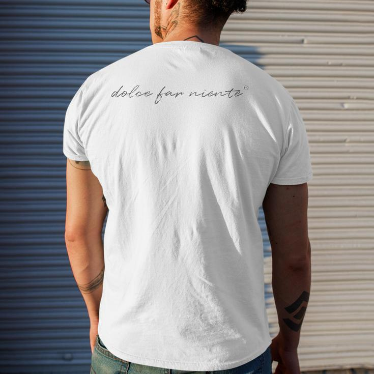 Dolce Far Niente Peace Men's Back Print T-shirt Gifts for Him