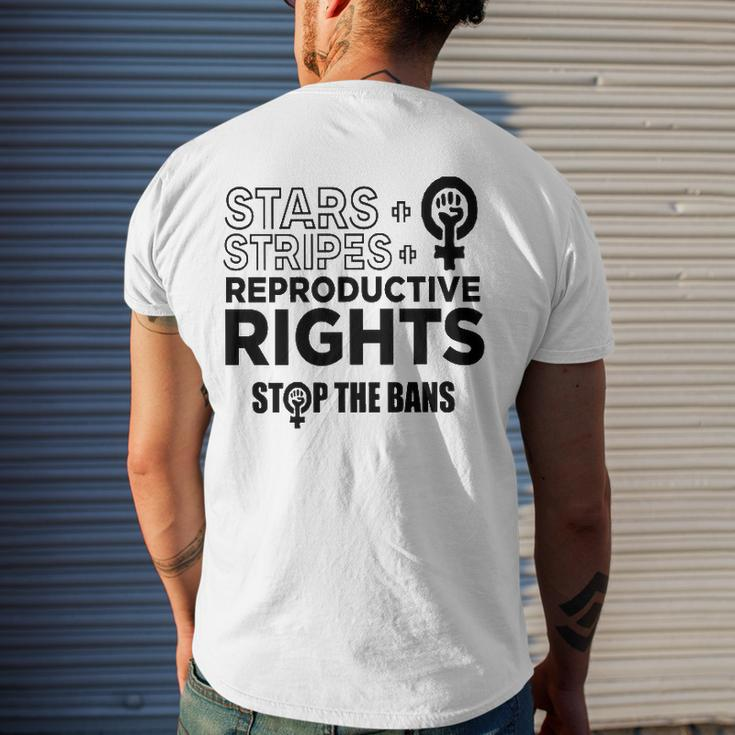 Stars Stripes Reproductive Rights Racerback Feminist Pro Choice My Body My Choice Men's Back Print T-shirt Gifts for Him