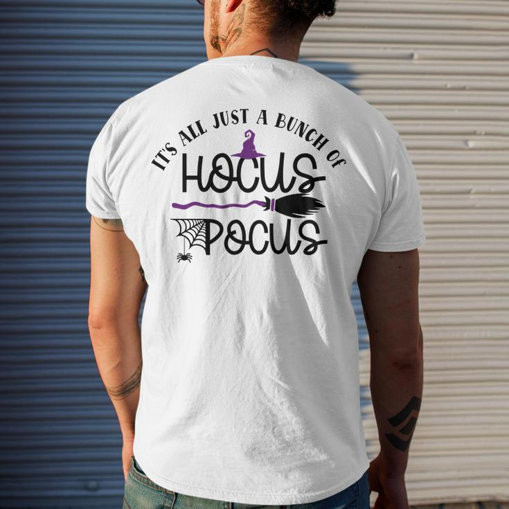 Witch Broom Its Just A Bunch Of Hocus Pocus Halloween Men's T-shirt Back Print Gifts for Him