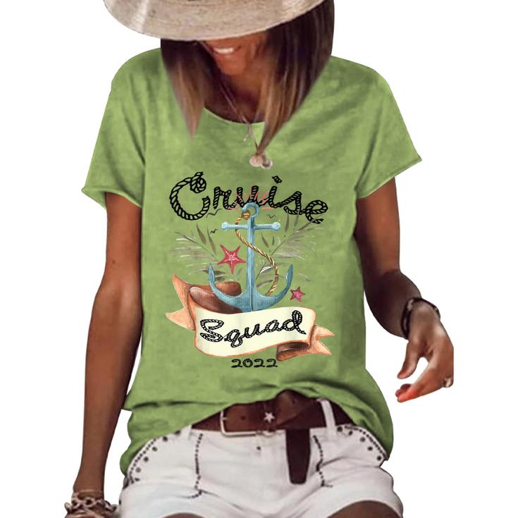 Cruise Squad 2022  Family Cruise Trip Vacation Holiday  Women's Short Sleeve Loose T-shirt
