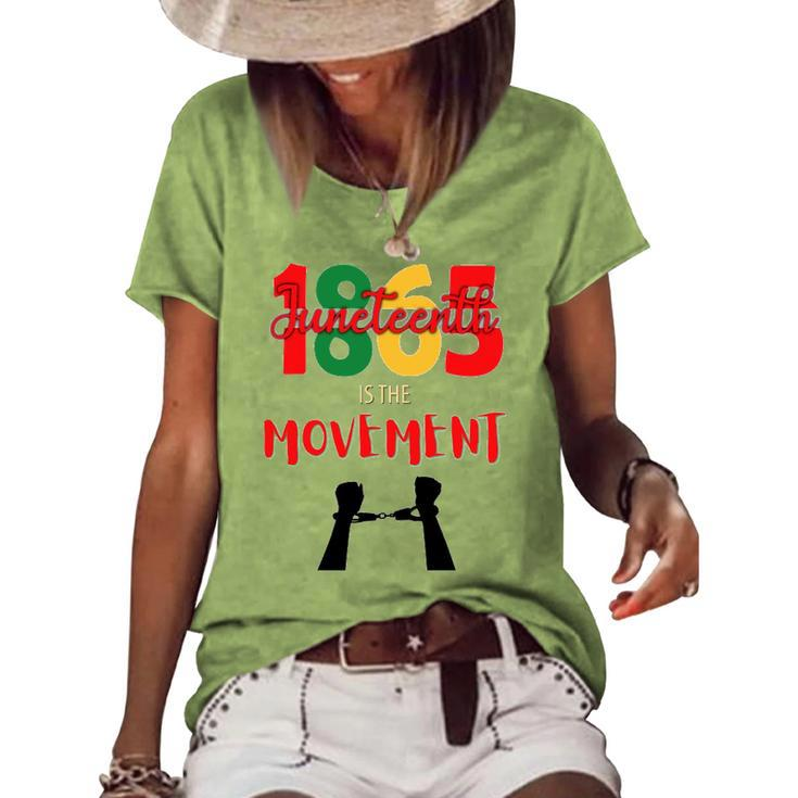 1865 Juneteenth Í The Movement Women's Short Sleeve Loose T-shirt