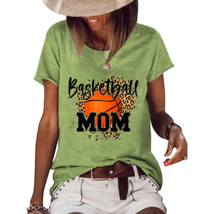 Basketball Mom  Mom Game Day Outfit Mothers Day Gift  Women's Short Sleeve Loose T-shirt