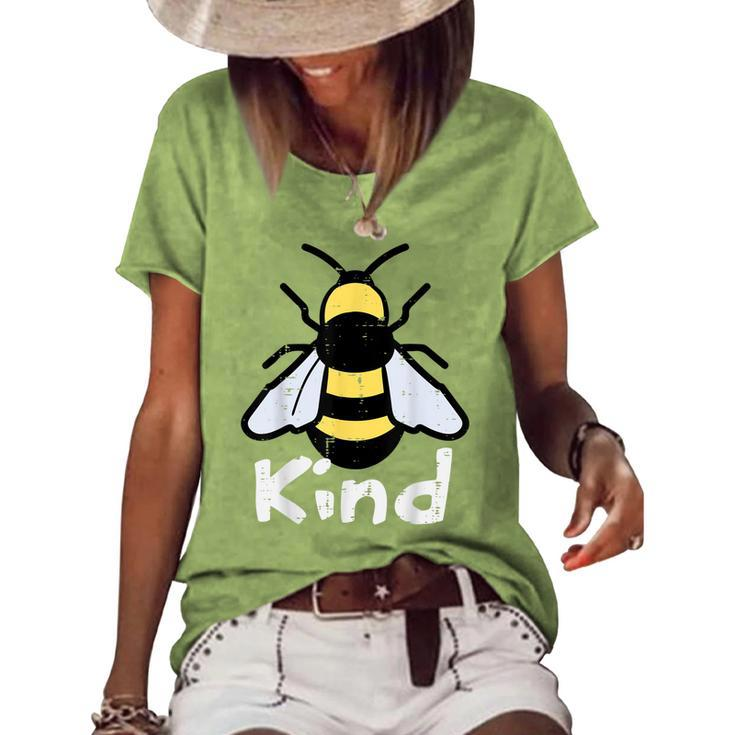Bee Be Kind Kids Unity Day Orange Anti Bullying  Women's Short Sleeve Loose T-shirt
